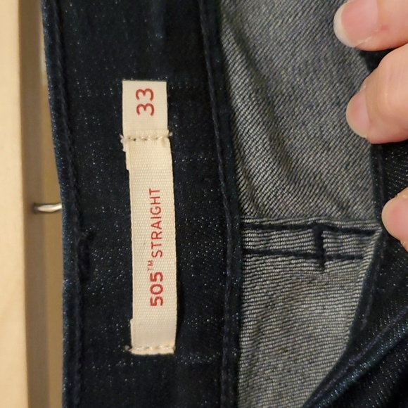 Mens Levi's 505 red tag blue jeans - Picture 5 of 11